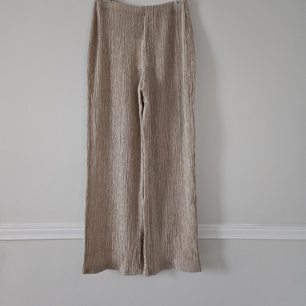 Textured wide leg Zara pant M